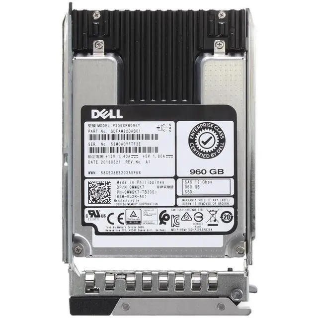 Alt view image 5 of 5 - (NOT FOR HOME PC!) MWGK7-CP1 Dell 960GB 12Gbps SAS RI MLC 2.5 SSD PX05SRB096Y CPO