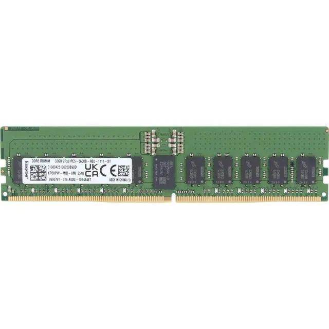 Alt view image 3 of 3 - KP8XPW-MID-IIMI 2510 Kingston 32GB 2Rx8 DDR5 RDIMM- 5600MT/s