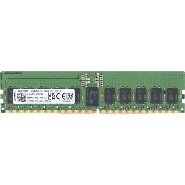 Alt view image 3 of 3 - KP8XPW-MID-IIMI 2511 Kingston 32GB 2Rx8 DDR5 RDIMM- 5600MT/s