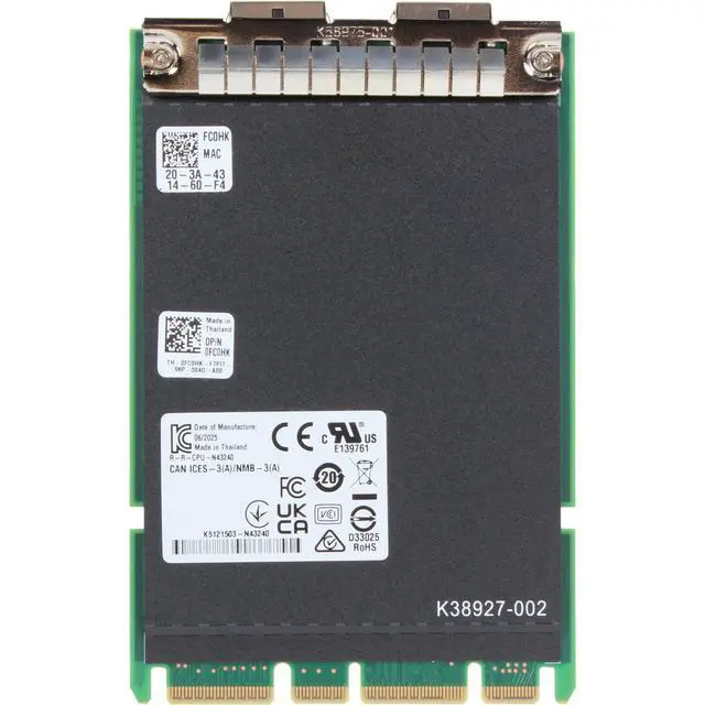 Alt view image 5 of 5 - FC0HK Dell Intel E610-XAT2 Dual 10GbE RJ45 OCP 3.0 -CR