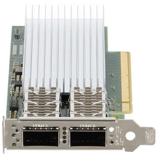 Alt view image 2 of 7 - DWNRF Dell Intel E810-CQDA2 Dual 100Gb QSFP28 LP Adapter