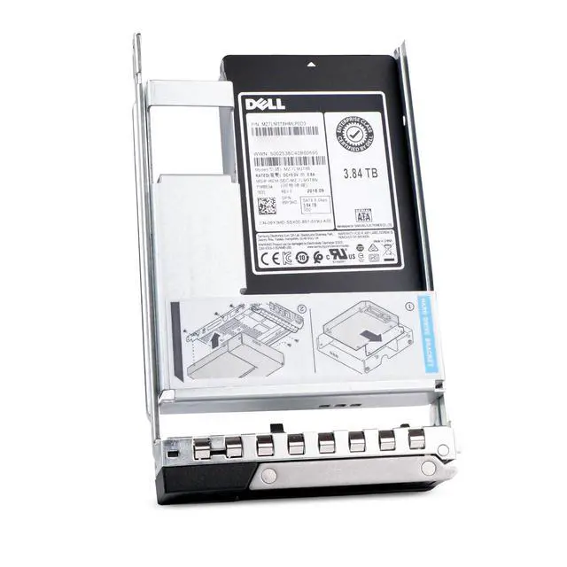 Alt view image 2 of 7 - Dell 3.84TB SATA 6Gb/s 3D TLC 1.3 DWPD 3.5" Read Intensive SSD 09Y3HD Hybrid G16