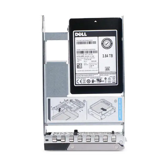 Alt view image 4 of 7 - Dell 3.84TB SATA 6Gb/s 3D TLC 1.3 DWPD 3.5" Read Intensive SSD 09Y3HD Hybrid G16