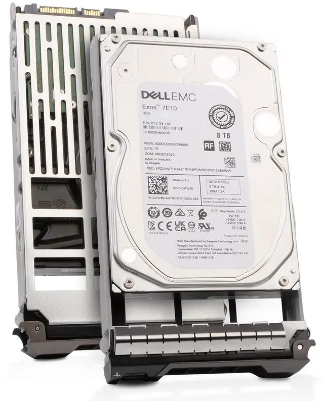 Main image of Dell 8TB 7.2K RPM SATA 6Gb/s 512e 3.5" PowerEdge HDD 0J6RTX G13