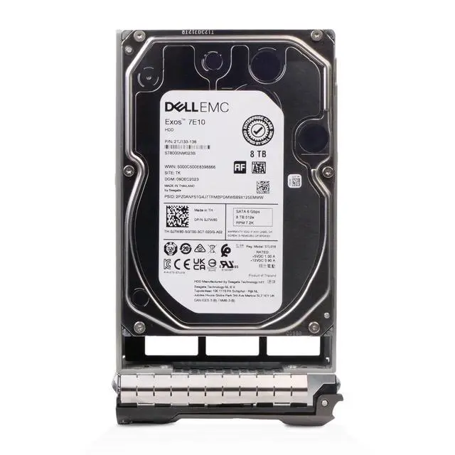 Alt view image 2 of 7 - Dell 8TB 7.2K RPM SATA 6Gb/s 512e 3.5" PowerEdge HDD 0J6RTX G13