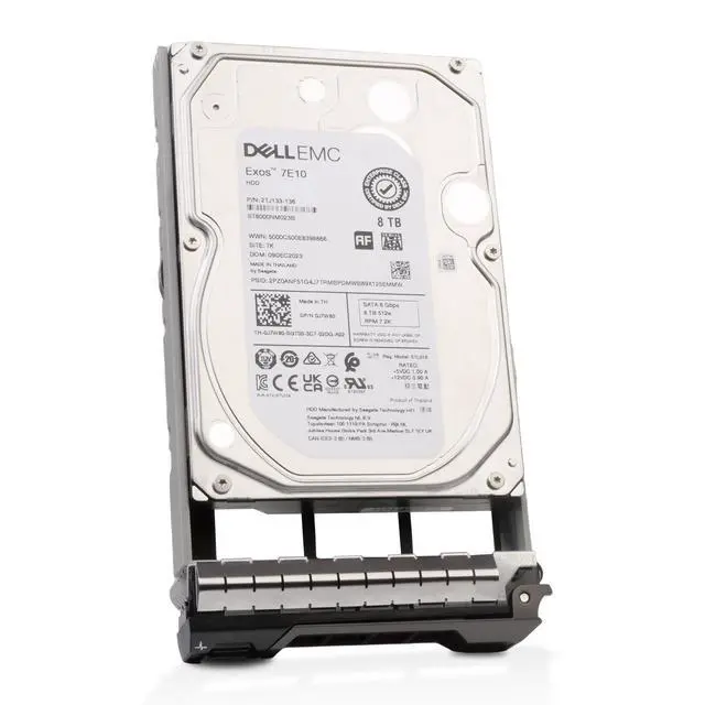 Alt view image 4 of 7 - Dell 8TB 7.2K RPM SATA 6Gb/s 512e 3.5" PowerEdge HDD 0J6RTX G13