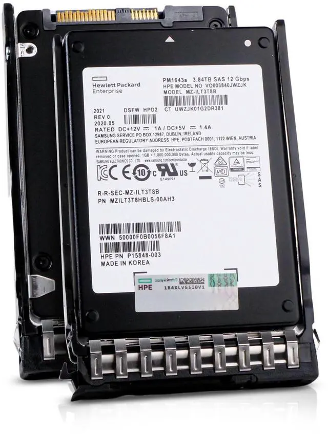 Main image of (NOT FOR HOME PC!) HP Generation 11 3.84TB VO003840JWZJK P15848-003 SAS 12Gb/s 3D TLC 2.5" SSD