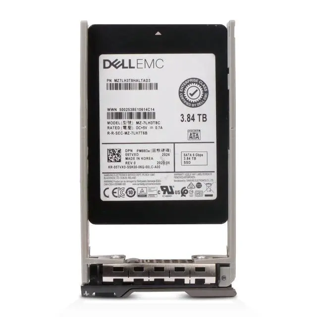 Alt view image 2 of 7 - Dell 3.84TB SATA 6Gb/s 3D TLC 1 DWPD 2.5" Enterprise SSD 400-AWGV G13