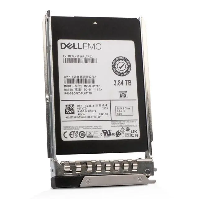 Alt view image 4 of 7 - Dell 3.84TB SATA 6Gb/s 2.5in Enterprise PowerEdge SSD 345-BEWF G16 Tray