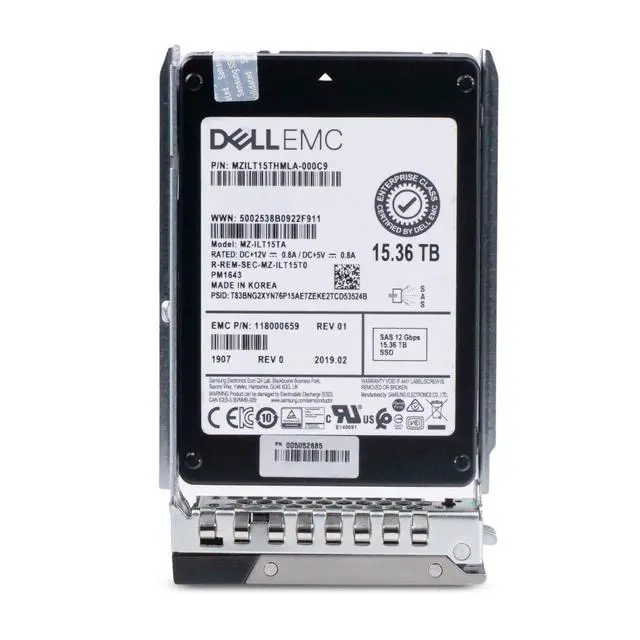 Alt view image 5 of 7 - (NOT FOR HOME PC!) Dell G14 118000659 15.36TB 1 DWPD SAS 12Gb/s 3D TLC 2.5in Enterprise SSD