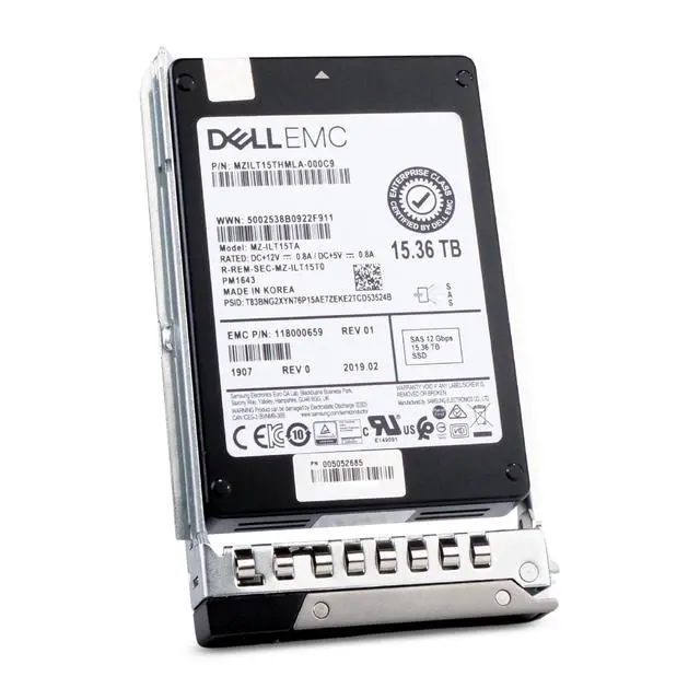 Alt view image 3 of 7 - (NOT FOR HOME PC!) Dell G14 118000659 15.36TB 1 DWPD SAS 12Gb/s 3D TLC 2.5in Enterprise SSD