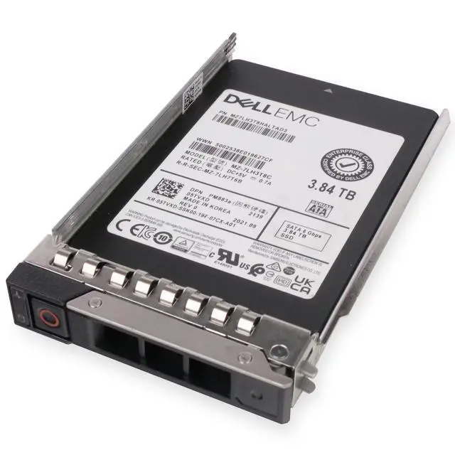 Alt view image 6 of 7 - Dell 3.84TB SATA 6Gb/s 2.5in Enterprise PowerEdge SSD 7PYWT G16 Tray