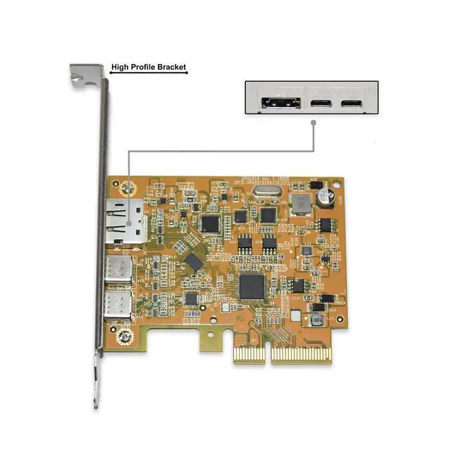 Alt view image 3 of 7 - Dell USB 3.1 UPA2015 Type-C Expansion Card RRV91