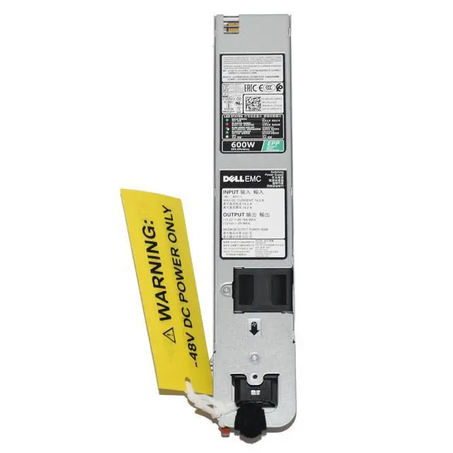 Alt view image 4 of 7 - Dell PowerEdge XR2 600W -48V DC Power Supply Hot Plug PSU D600D-S0 5KHFC