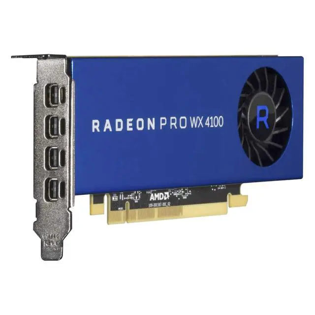 Alt view image 5 of 7 - Dell AMD Radeon Pro WX 4100 4GB GDDR5 Quad Mini Display port Graphics Card HFXTY