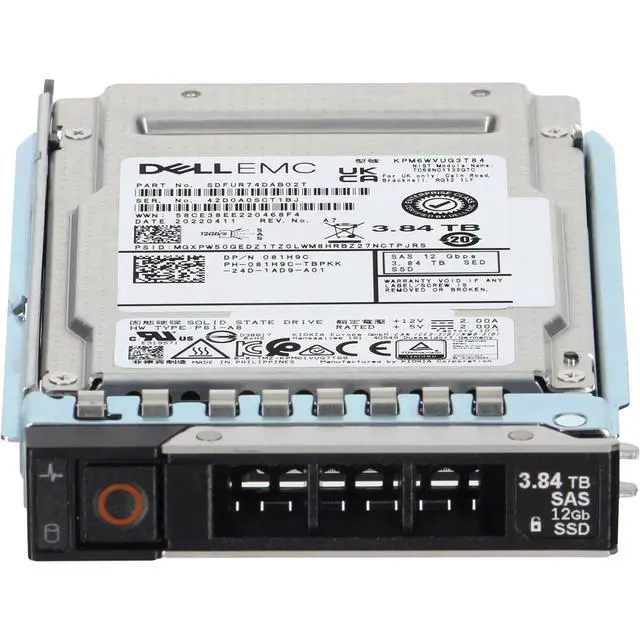 Alt view image 2 of 5 - (NOT FOR HOME PC!) 81H9C Dell 3.84TB 12/24Gbps SAS MU TLC SED FIPS 2.5 SSD KPM6WVUG3T84 CPO -R