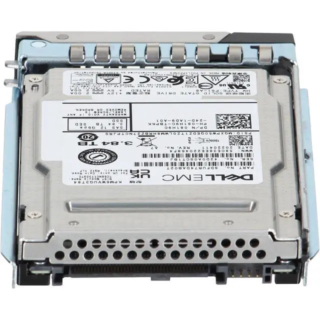 Alt view image 4 of 5 - (NOT FOR HOME PC!) 81H9C Dell 3.84TB 12/24Gbps SAS MU TLC SED FIPS 2.5 SSD KPM6WVUG3T84 CPO -R
