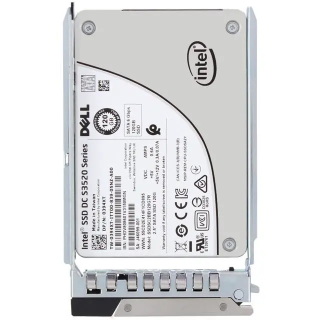 Alt view image 5 of 7 - 394XT) -CO3 Dell 120GB 6Gbps SATA RI MLC 2.5 SSD S3520 CPO