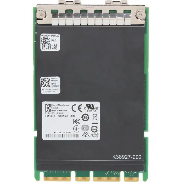 Alt view image 5 of 7 - PWH3C Dell Intel E810-XXVDA2 Dual 25GbE SFP28 OCP 3.0