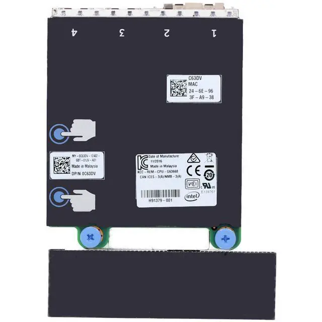 Alt view image 5 of 7 - C63DV Dell Intel X520 Dual 10Gb SFP & I350 Dual 1Gb RJ45 rNDC