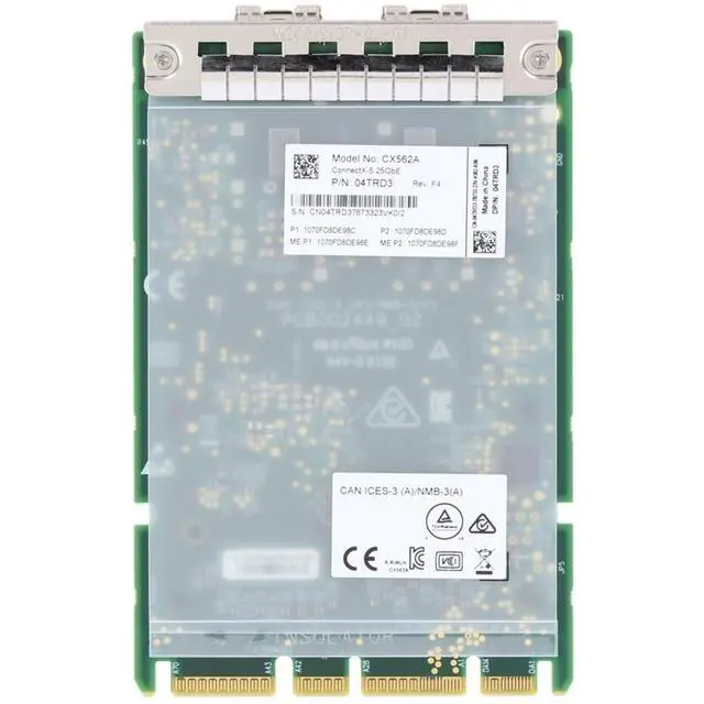 Alt view image 5 of 7 - 4TRD3 Dell Mellanox ConnectX-5 CX562A Dual 10/25GbE SFP28 OCP 3.0