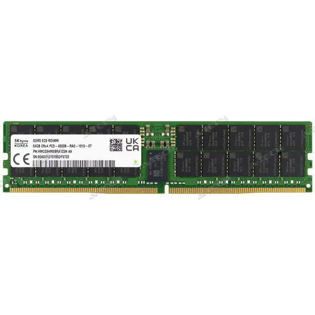 Alt view image 2 of 4 - Hynix 64GB DDR5-4800 EC8 RDIMM HMCG94MEBRA109N HMCG94MEBRA121N Server Memory RAM
