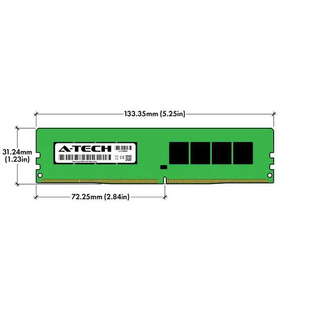 Alt view image 3 of 7 - A-Tech 8GB PC4-19200 Desktop DDR4 2400 MHz Non ECC 288-Pin DIMM Memory RAM 1x 8G