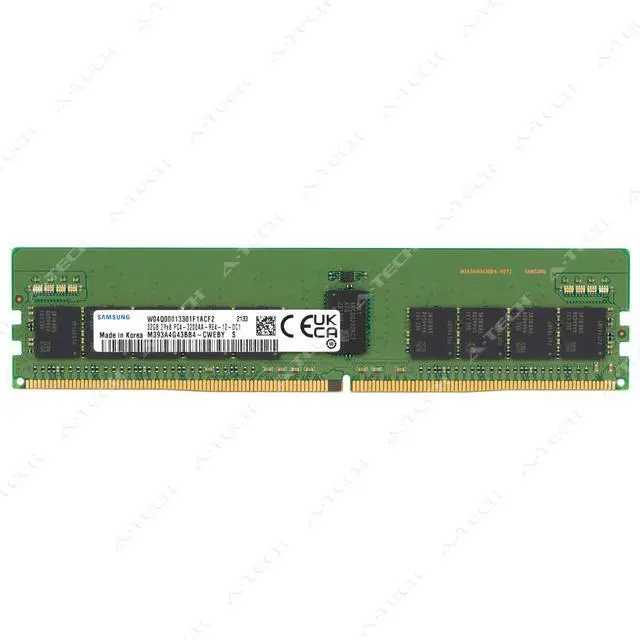 Main image of (NOT FOR HOME PC!) Samsung 32GB DDR4 3200MHz PC4-25600 ECC RDIMM Server Memory RAM M393A4G43BB4-CWE
