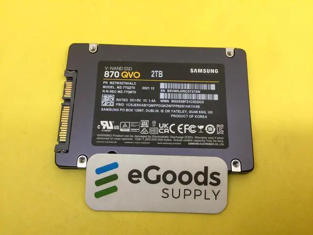 Alt view image 3 of 3 - Samsung 870 QVO Series 2TB 2.5'' SATA V-NAND Internal SSD MZ-77Q2T0
