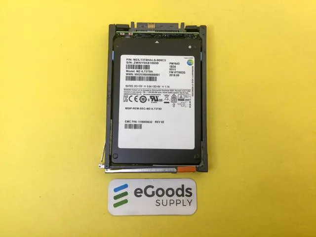 Alt view image 2 of 3 - (NOT FOR HOME PC!) 005052560 EMC VMAX 3.84TB SAS 12Gb/s 2.5in FLASH SSD 118000632 MZ-ILT3T8A