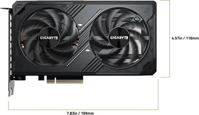 Alt view image 6 of 6 - Gigabyte GeForce RTX 5060 WINDFORCE OC 8G 8GB GDDR7 128-Bit Graphics Card