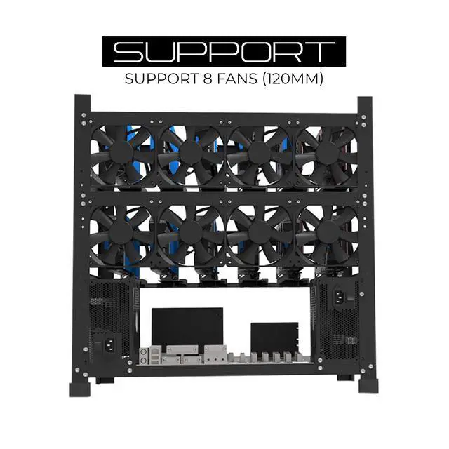 Alt view image 2 of 7 - AAAwave The Sluice V2 12GPU Open Frame Mining Rig Frame Chassis