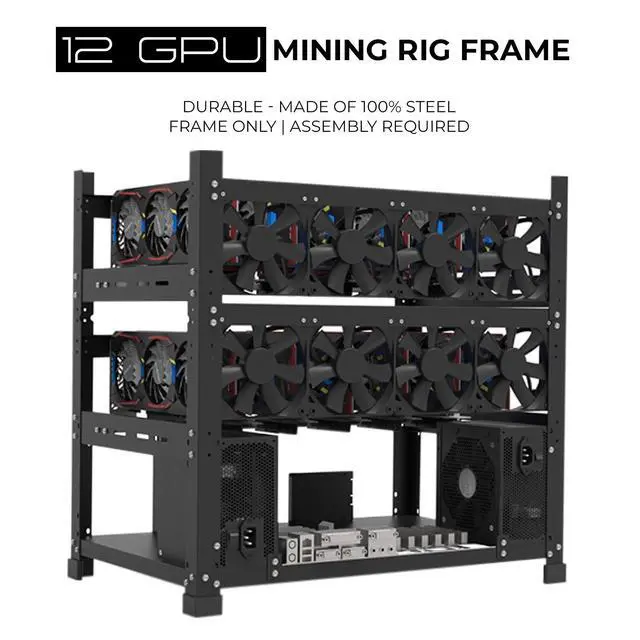 Alt view image 4 of 7 - AAAwave The Sluice V2 12GPU Open Frame Mining Rig Frame Chassis
