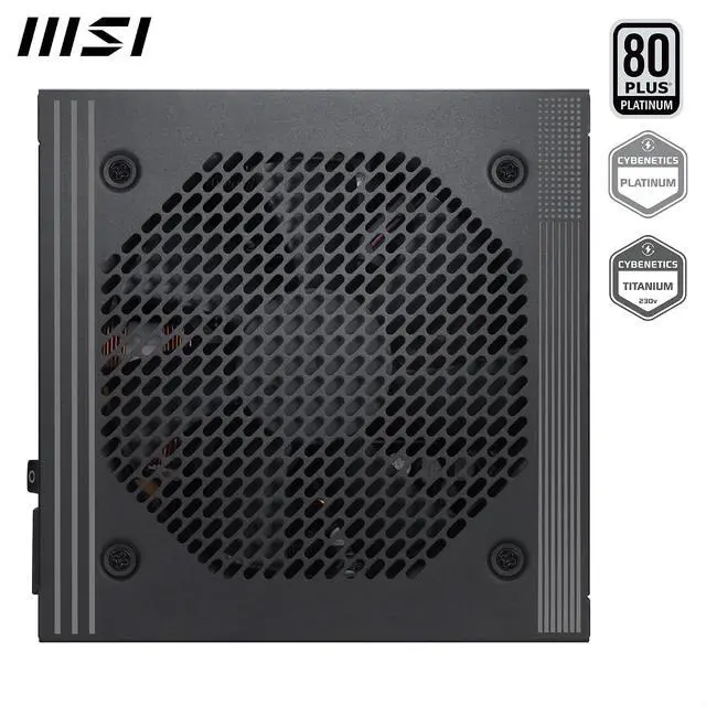 Alt view image 3 of 6 - MSI 1000W Fully Modular Power Supply 80 PLUS Platinum ATX 3.1 PCIe 5.1