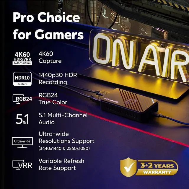 Alt view image 2 of 7 - AVerMedia GC553Pro Live Gamer ULTRA S 4K HDMI, USB 3.2 Video Capture Card, Black