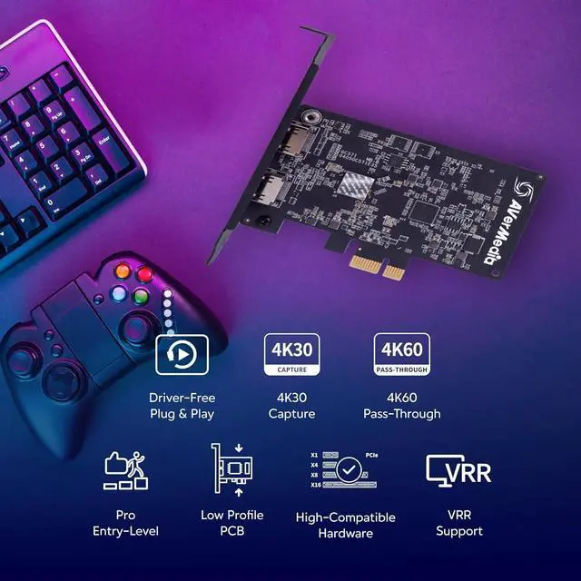 Alt view image 3 of 7 - AVerMedia HDMI Capture Card Live Streamer Ultra HD 4K60 Pass GC571