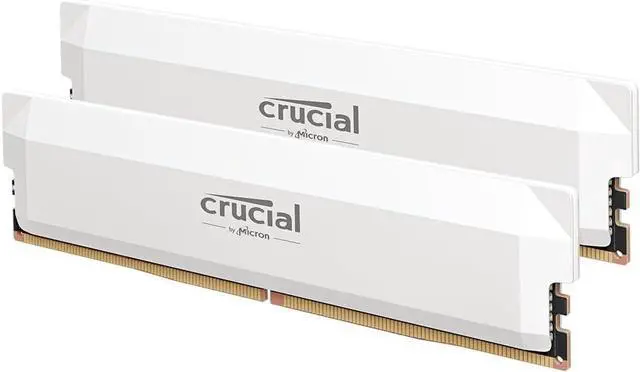 Main image of Crucial 64GB DDR5 Kit (2x32GB) 6000MHz CL40 CP2K32G60C40U5W Desktop RAM (White)