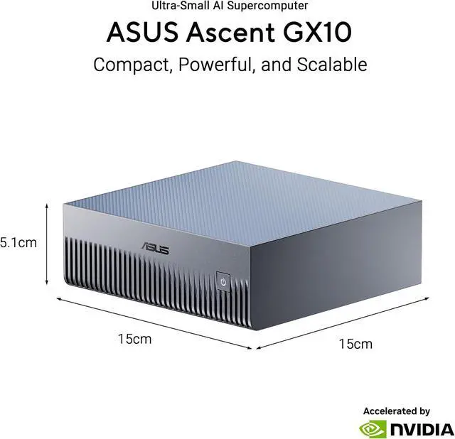 Alt view image 2 of 7 - ASUS Ascent GX10 Bundle: 2x 1TB AI PCs + Ascent GX10 (1.3ft) DGX Stacking Cable