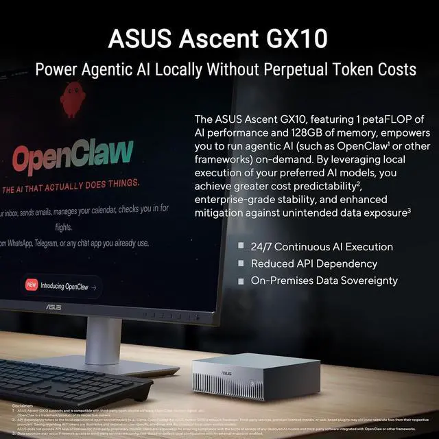 Alt view image 6 of 7 - ASUS Ascent GX10 Bundle: 2x 1TB AI PCs + Ascent GX10 (1.3ft) DGX Stacking Cable