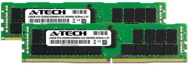 Alt view image 2 of 3 - 256GB 2x 128GB PC4-3200 RDIMM Lenovo ThinkStation P620 Memory RAM