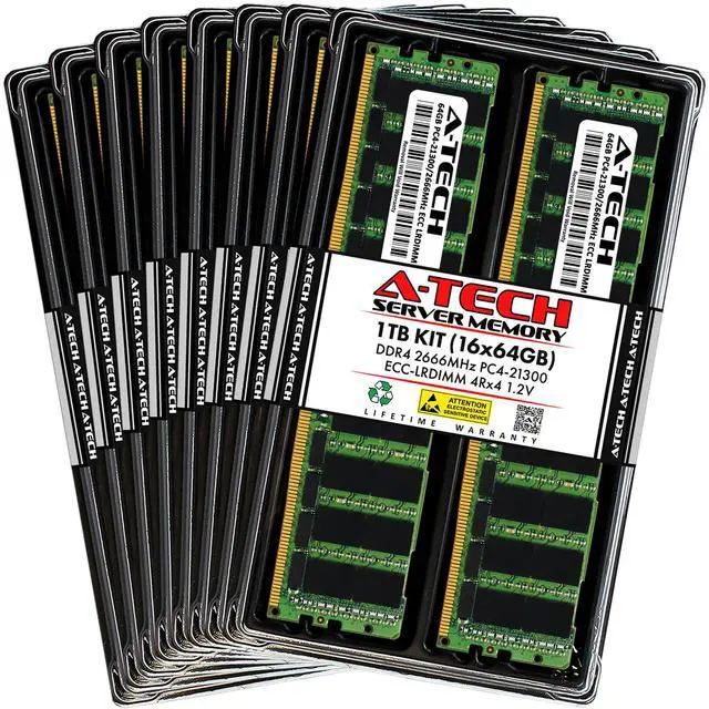 Main image of 1TB 16x 64GB PC4-2666 LRDIMM ASUS RS700A-E9-RS12 RS720A-E9-RS24-E Memory RAM
