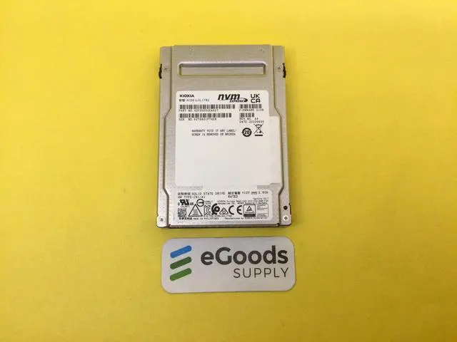 Alt view image 2 of 2 - KCD61LUL1T92 Kioxia CD6 1.92TB PCIe Gen 4.0 x4 8GB/s 2.5" SSD Clean Pull
