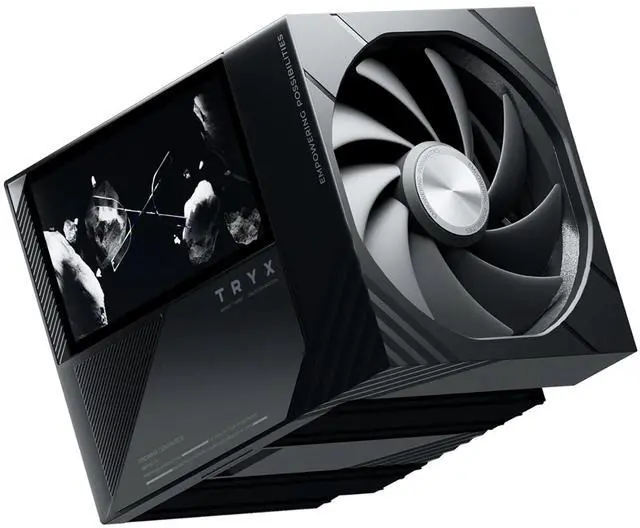 Main image of TRYX TURRIS T620 CPU Air Cooler 5.0" IPS Customizable Screen (Black)