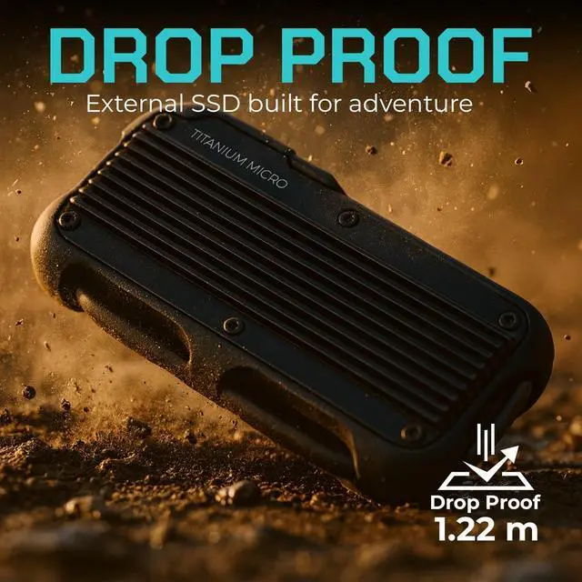 Alt view image 4 of 7 - Titanium Micro Mercury 2TB External SSD Up to 1000MB/S NVMe USB 3.2 Type C
