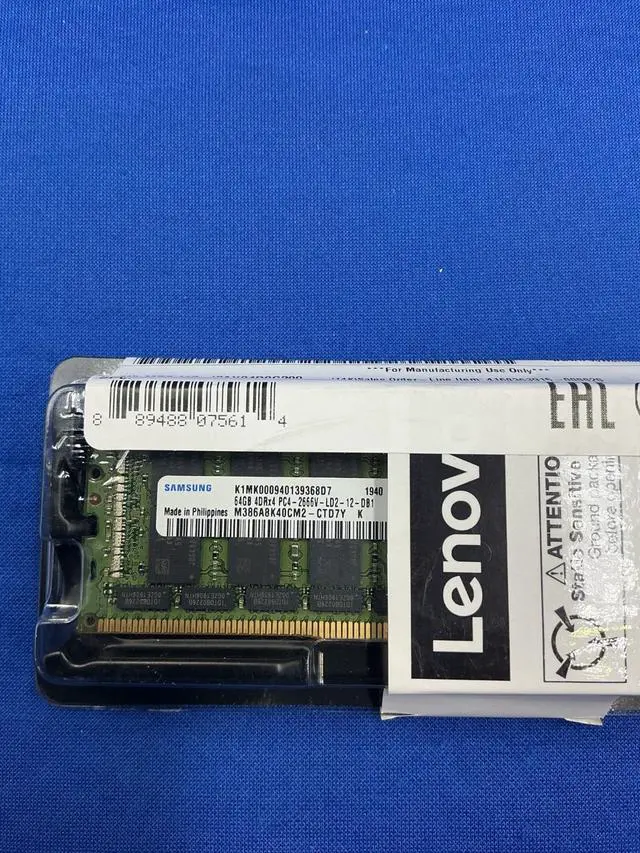 Alt view image 2 of 7 - 46W0843 Lenovo 64GB (1x64GB) 4DRX4 PC4-2666V MEMORY 00NV207 46W0841