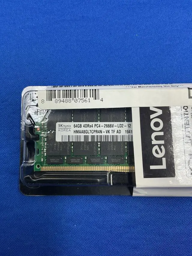 Alt view image 6 of 7 - 46W0843 Lenovo 64GB (1x64GB) 4DRX4 PC4-2666V MEMORY 00NV207 46W0841