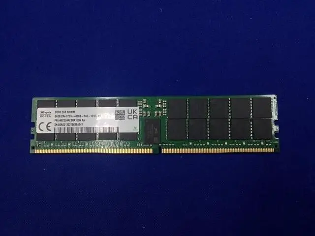 Alt view image 2 of 3 - HMCG94AEBRA109N HYNIX 64G (1X64GB) 2RX4 PC5-4800B SERVER MEMORY