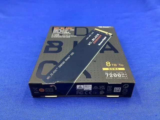 Alt view image 5 of 7 - WD BLACK SN850X 8TB NVMe PCIe Gen4 M.2 2280 Internal SSD WDS800T2X0E