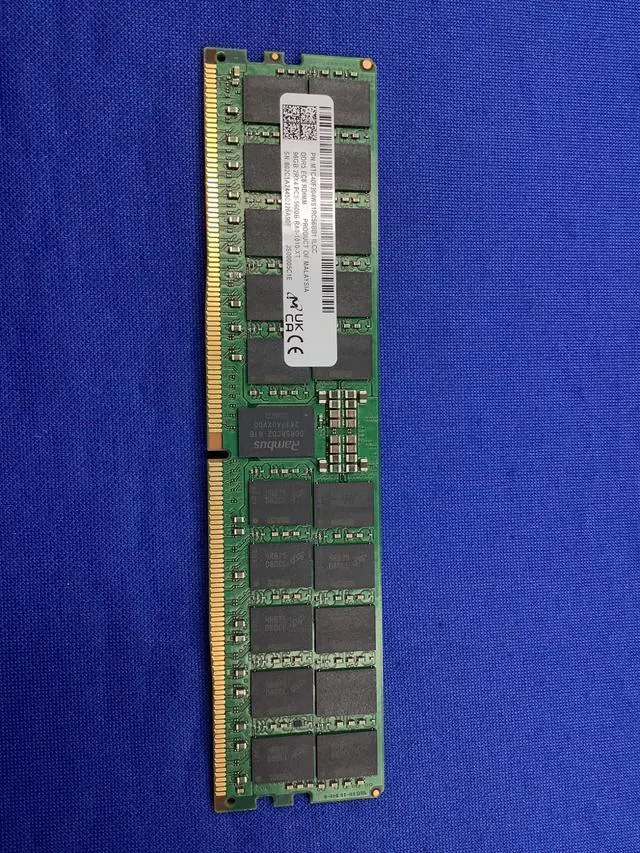 Alt view image 7 of 7 - MTC40F204WS1RC56BB1 MICRON 96G (1X96GB) 2RX4 PC5-5600B RDIMM MEMORY