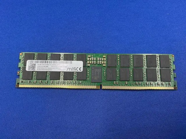 Main image of MTC40F204WS1RC56BB2 MICRON 96G (1X96GB) 2RX4 PC5-5600B RDIMM MEMORY